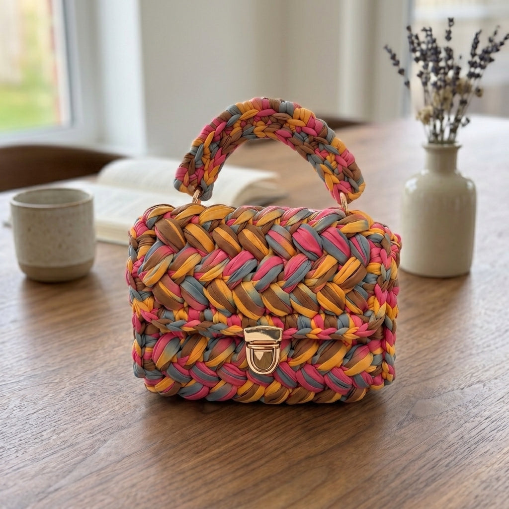 Artisan Hand-Crocheted Bubble Handbag
