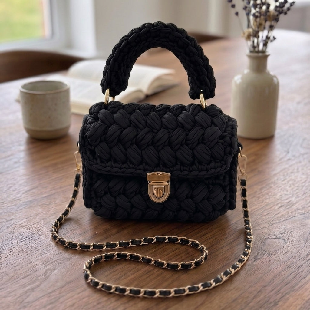 Artisan Hand-Crocheted Bubble Handbag